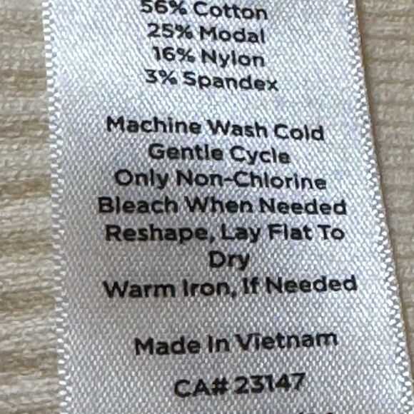 Talbots Ribbed Crewneck Sweater. Ivory. - Picture 4 of 4